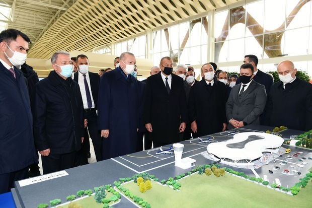 Azərbaycan və Türkiyə prezidentləri Füzuli Beynəlxalq Hava Limanınınaçılışında (FOTOLAR)