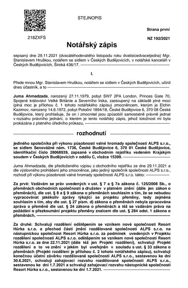 Əhməd Əhmədzadənin oğlu Çexiyada daha bir şirkət açdı- FOTOLAR