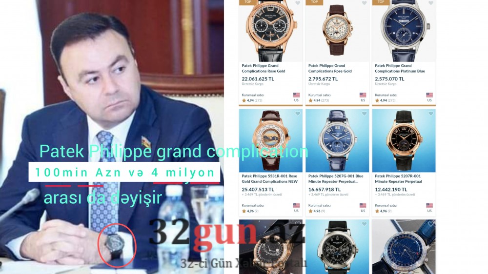 “Kontakt Home”un sahibi deputat Elnur Allahverdiyevin bahalı saatları -ŞOK QİYMƏTLƏR (FOTOLAR)