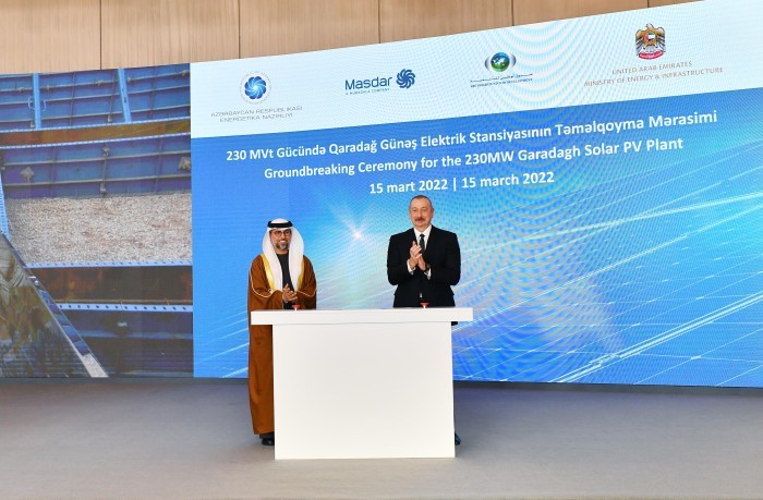 İlham Əliyev Qaradağ GES-in təməlqoyma mərasimində- FOTOLAR (YENİLƏNİB)