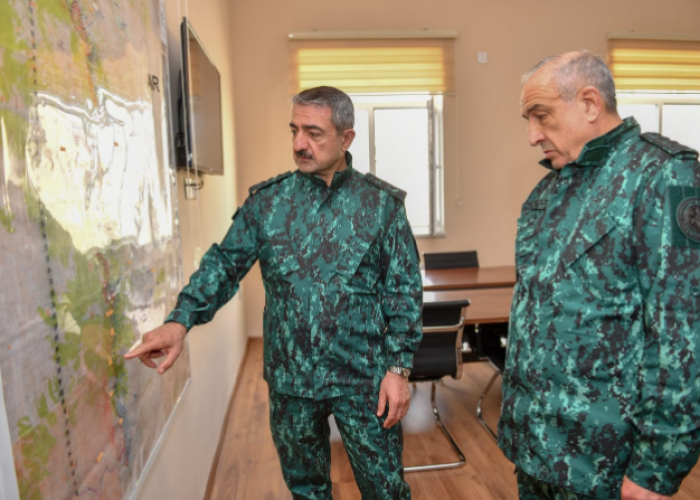 Generallar Ermənistanla sərhədə getdi- FOTOLAR