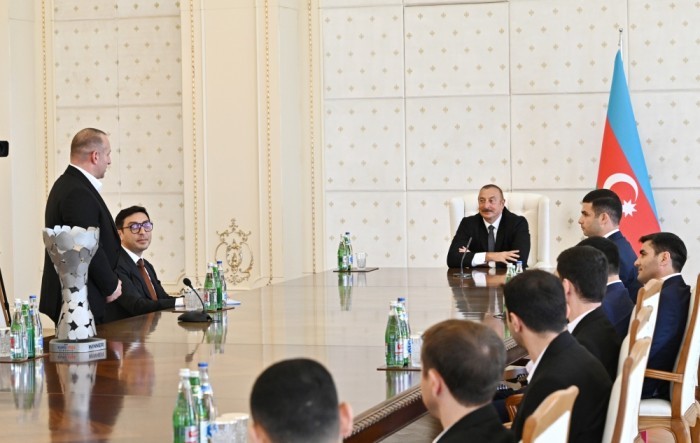 Prezident Avropa çempionu olan komandamızı qəbul etdi- FOTOLAR (YENİLƏNİB)