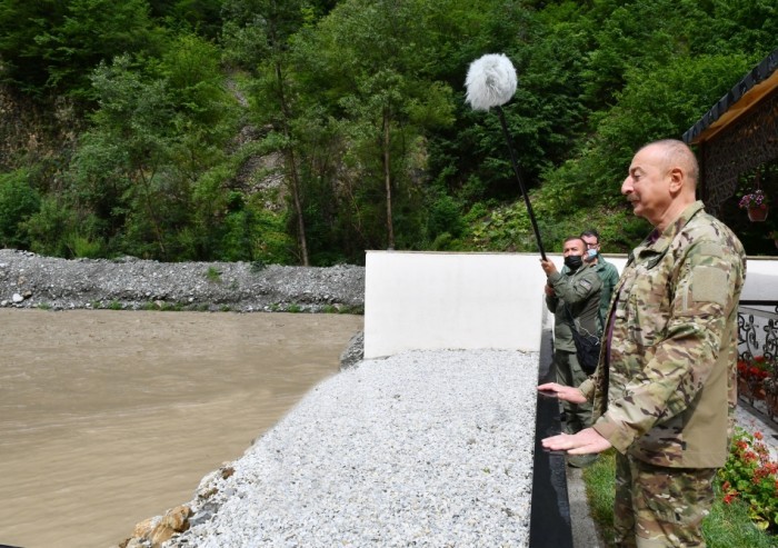 Dövlət başçısı “Kəlbəcər-1” kiçik SES-in açılışında iştirak etdi- FOTOLAR (YENİLƏNİB)