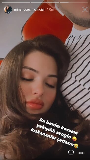 Mina ərindən YAZDI:"Yaraşıqlı, varlıdır"  ( FOTO )