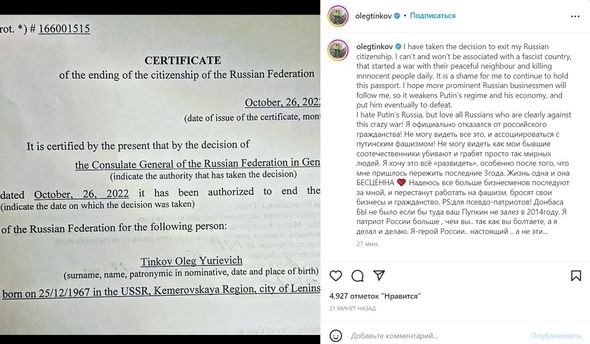 Rusiya vətəndaşlığından imtina edən məşhur milyardergörün kimdir (FOTO)