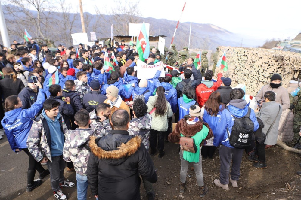 Könüllülər və gənclər təşkilatları Qarabağda ekoloji təcavüzə qarşı aksiyaya dəstək verirlər- FOTOLAR