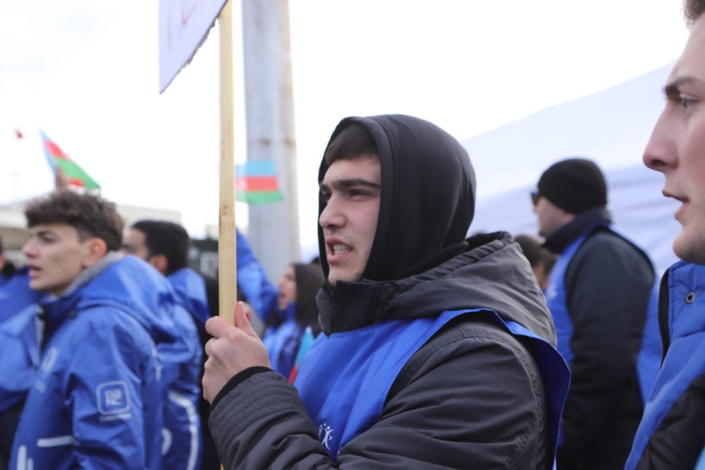 Könüllülər və gənclər təşkilatları Qarabağda ekoloji təcavüzə qarşı aksiyaya dəstək verirlər- FOTOLAR
