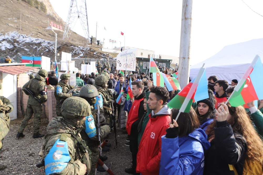 Könüllülər və gənclər təşkilatları Qarabağda ekoloji təcavüzə qarşı aksiyaya dəstək verirlər- FOTOLAR