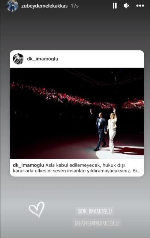 İbrahim Tatlısəsin qızı İmamoğluna dəstək oldu- FOTO