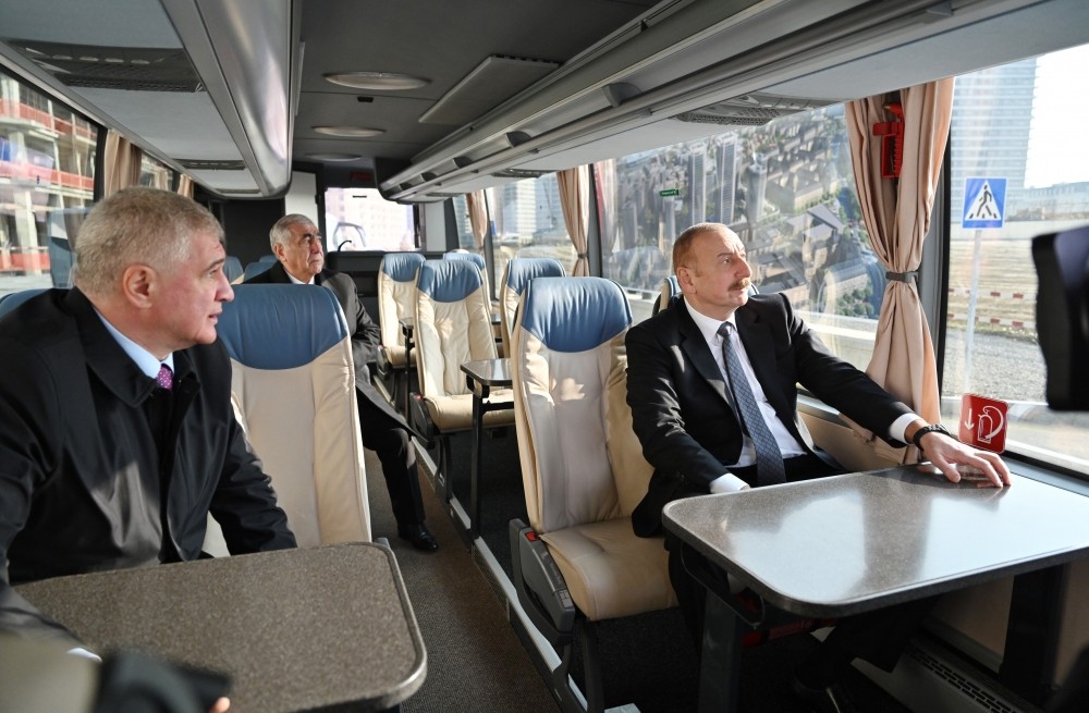 İlham Əliyev Ağ Şəhərdə təməlqoyma mərasimində- FOTOLAR