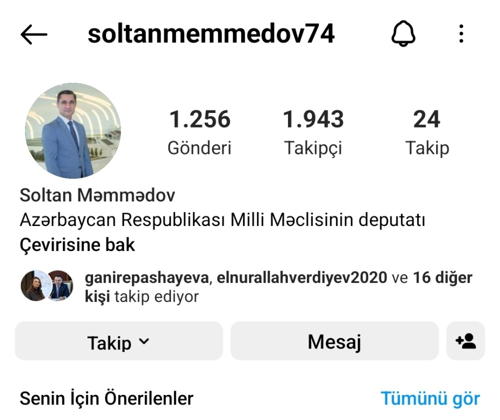 "İnstagram"da ən çox izləyicisi olan azərbaycanlı millət vəkilləri- FOTOLAR