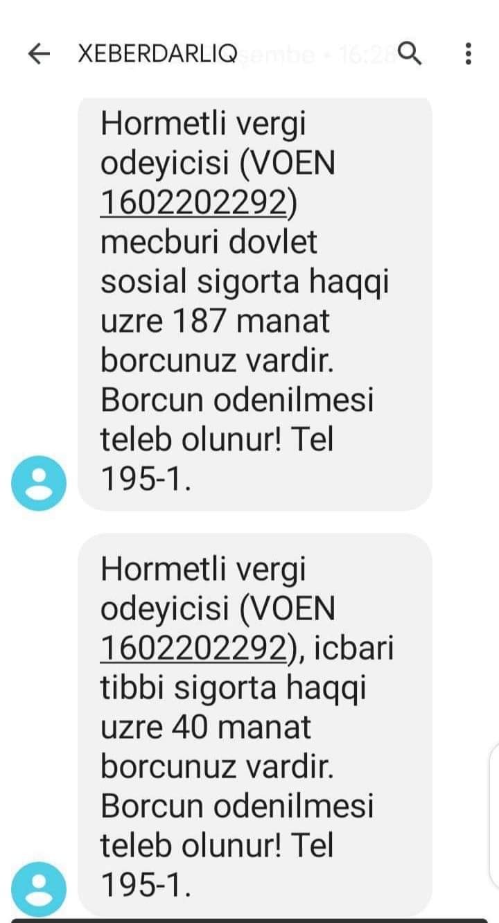 Azərbaycanda qəribə hadisə! 5 il öncə vəfat edən şəxsin adına vergi və  tibbi sığortaborcu gəldi (FOTO)