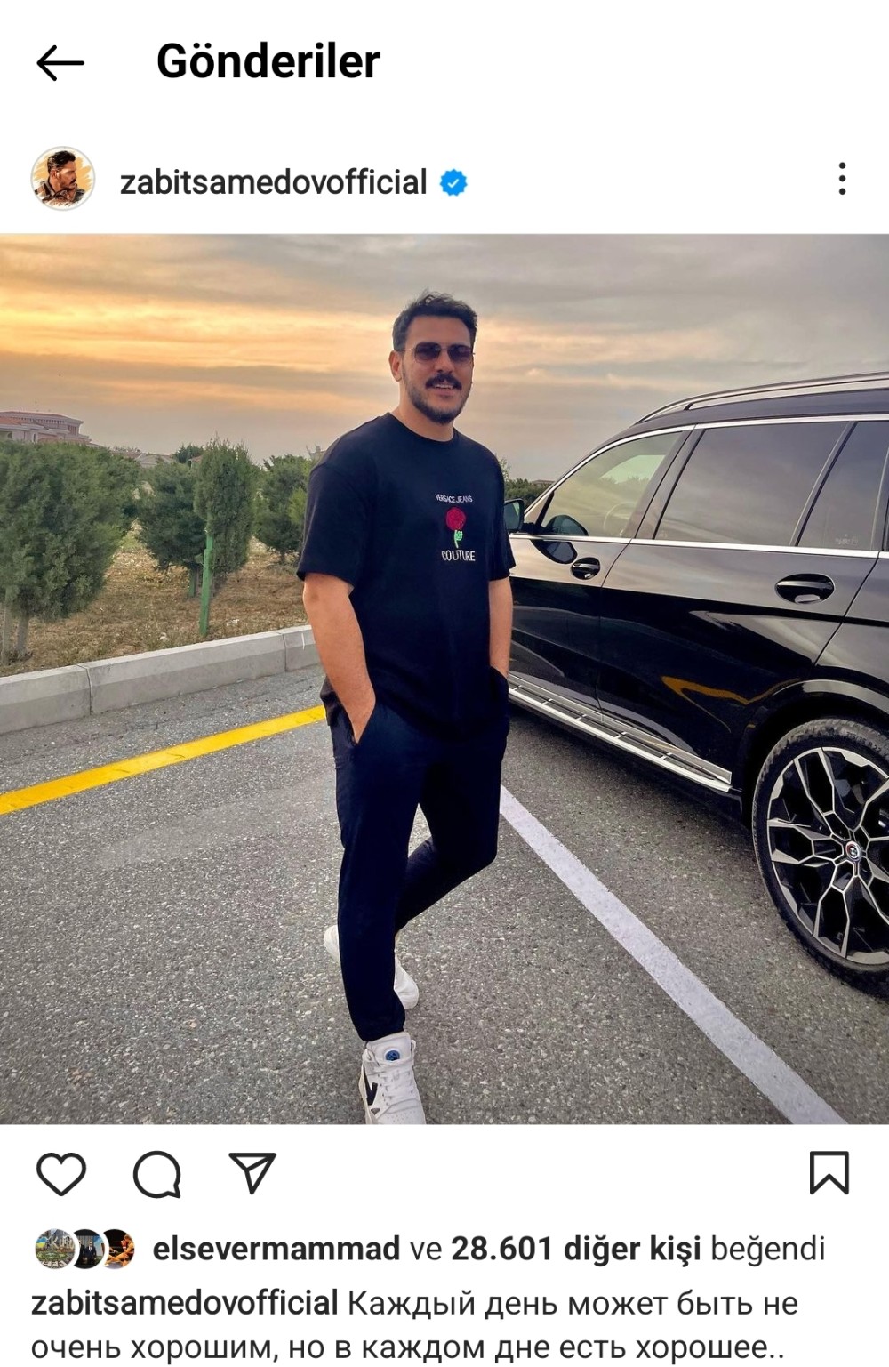 Zabit Səmədovun bu paylaşımı diqqət çəkdi:"Hər gün çox yaxşı olmaya bilər, amma..."