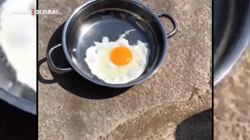 Günəşdə yumurta bişirdi- MARAQLI HADİSƏ (FOTO)