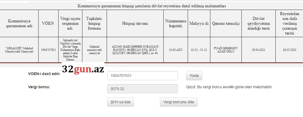 Tanınmış vəkilin vergi borcu olan şirkəti AZPROMO-nun244 min AZN-lik tenderində qalib oldu