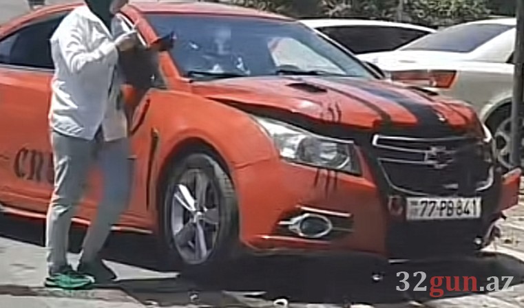 Göyçayda 3 avtomobil toqquşdu -FOTOLAR