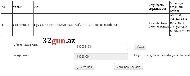 Vergi borcu olan Qax Kommunal Müəssisələri Kombinatını tenderdə qalib seçdilər