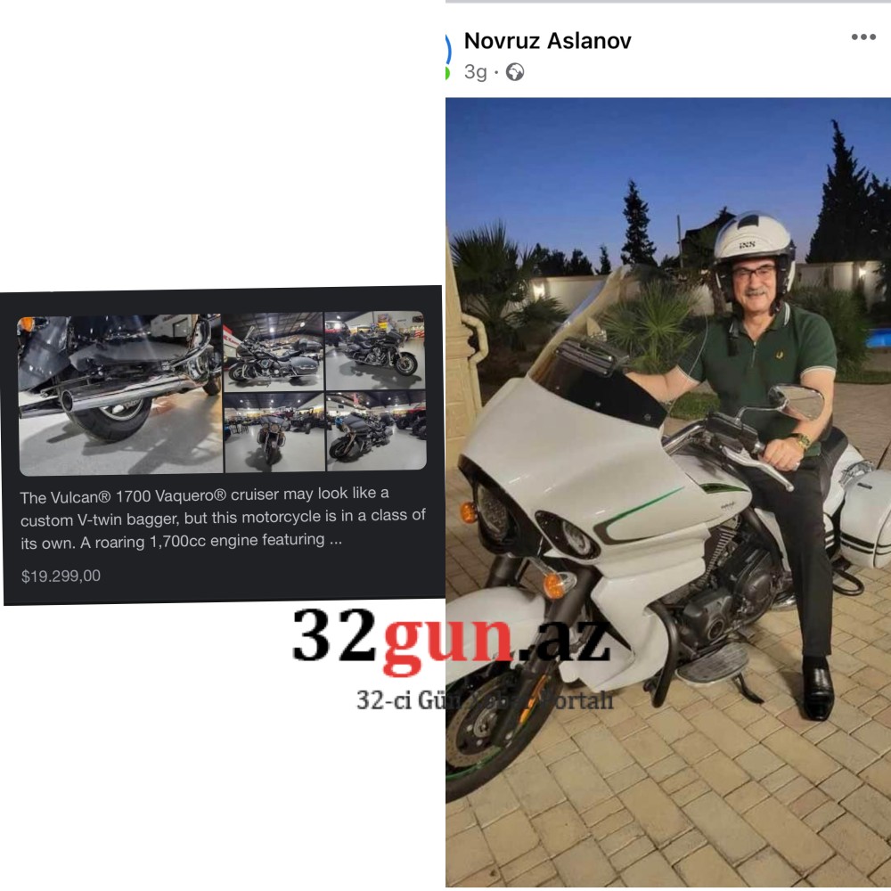 Millət vəkili Novruzəli Aslanovun fotosu diqqət çəkdi- Motosikletin qiyməti ... (FOTO)