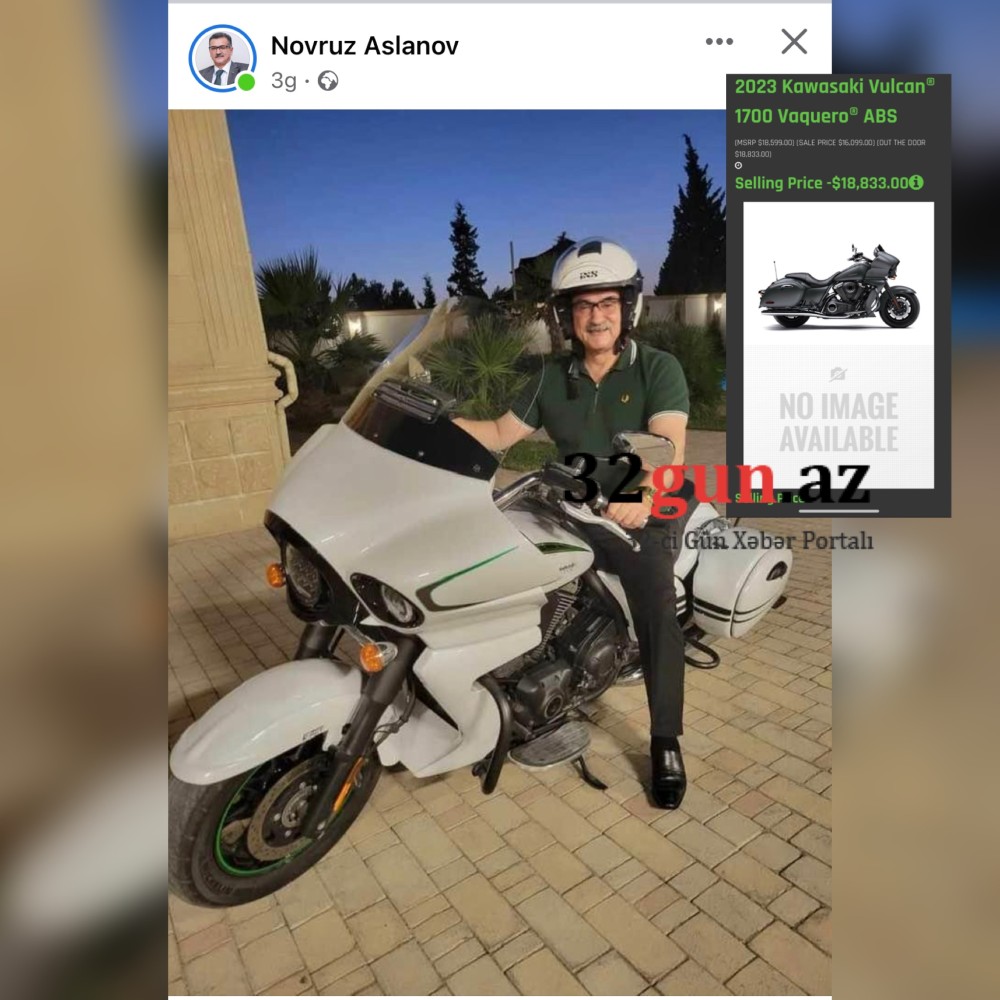 Millət vəkili Novruzəli Aslanovun fotosu diqqət çəkdi- Motosikletin qiyməti ... (FOTO)