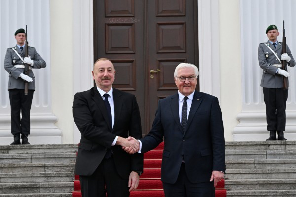 Azərbaycan və Almaniya prezidentlərinin təkbətək görüşü olub - FOTOLAR