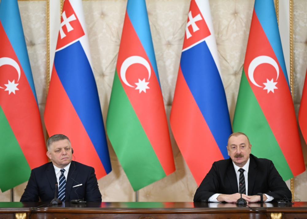 İlham Əliyev və Robert Fitso mətbuata bəyanatlarla çıxış ediblər - FOTO