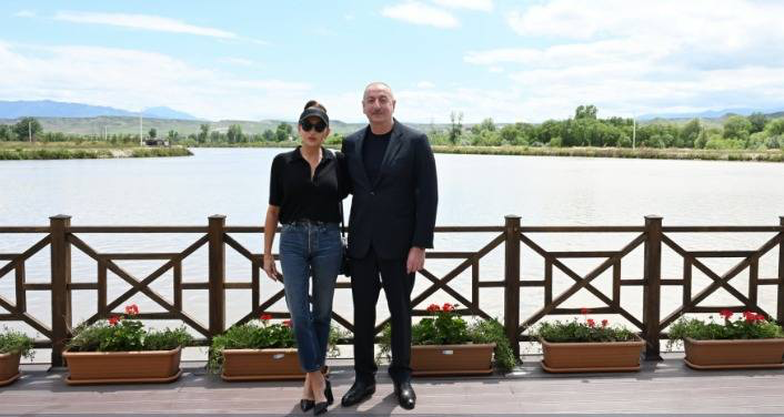 Prezidentlə xanımının hotelin açılışından - MARAQLI FOTOLAR