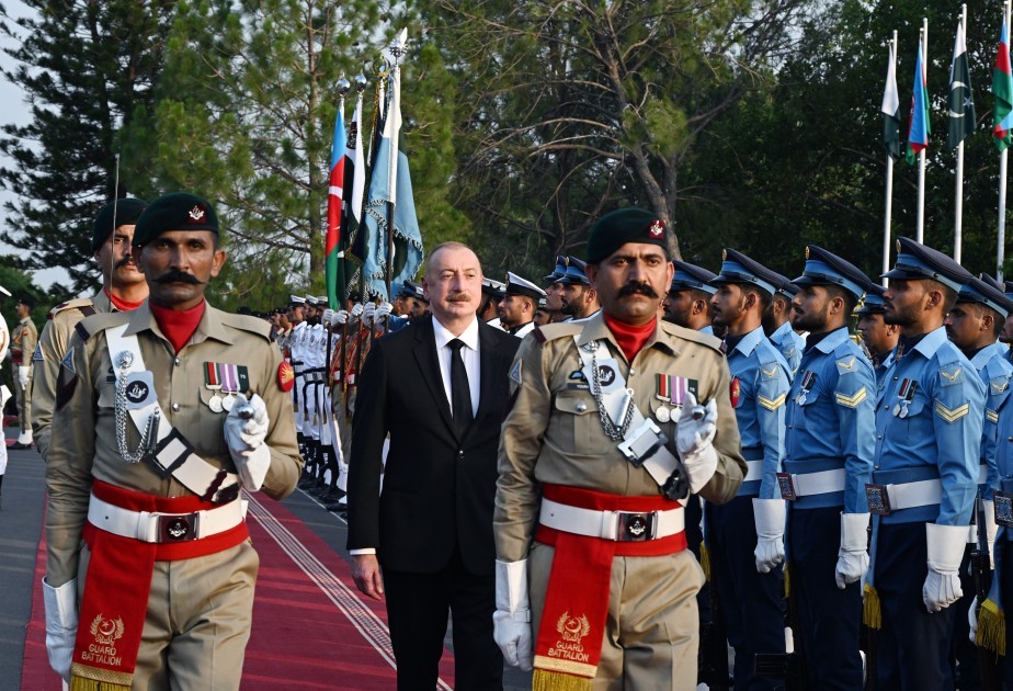 İslamabadda İlham Əliyevin rəsmi qarşılanma mərasimi olub -FOTOLAR