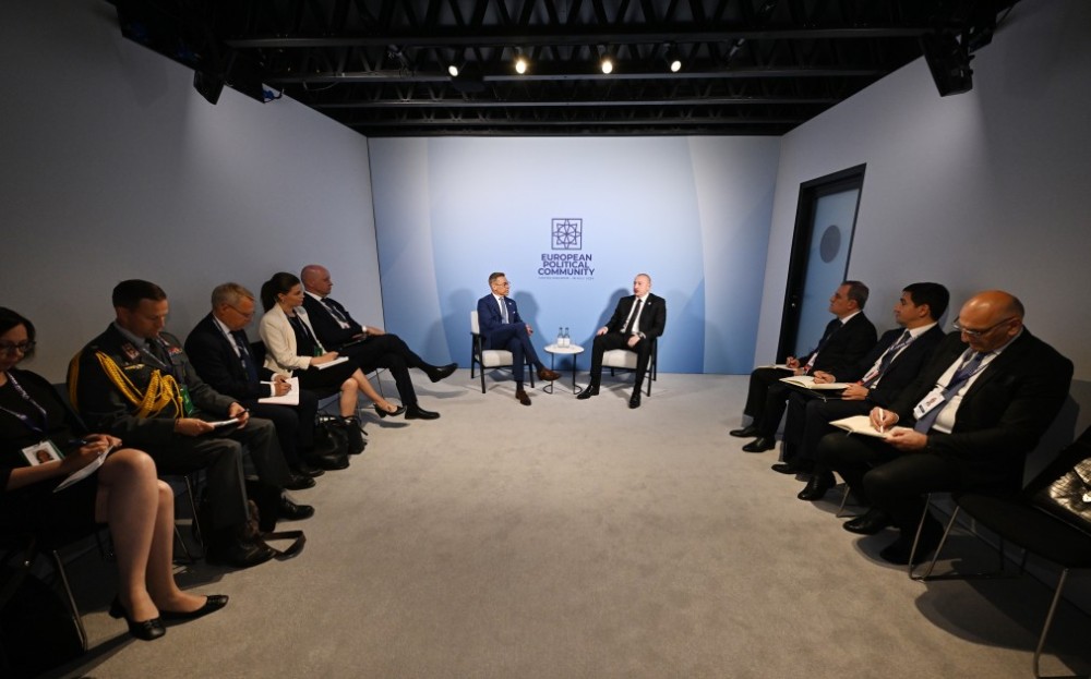 Prezident finlandiyalı həmkarı ilə görüşdü -FOTOLAR