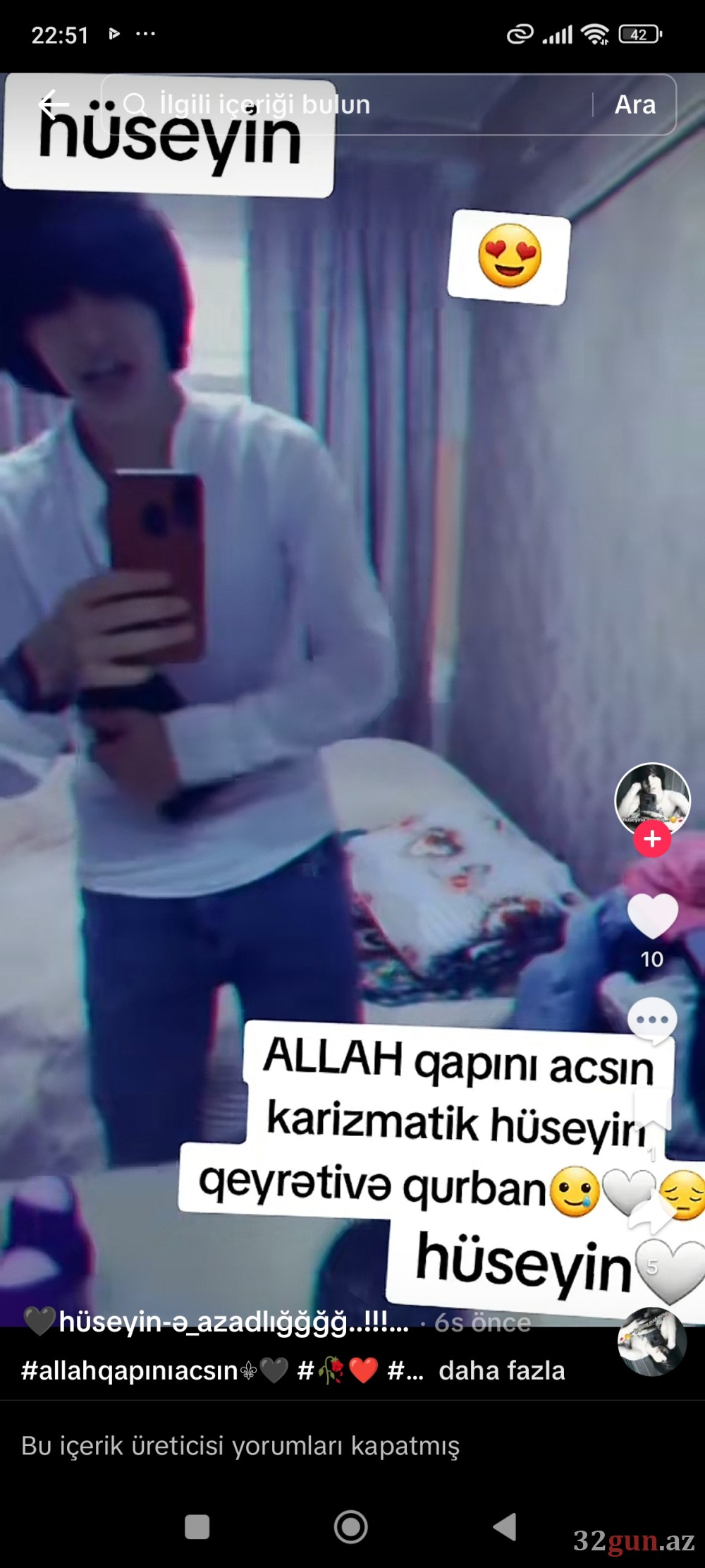 Həyat yoldaşını binadan ataraq öldürən Hüseynə "azadlıq" istəyən kimdir?(Şok GÖRÜNTÜLƏR)