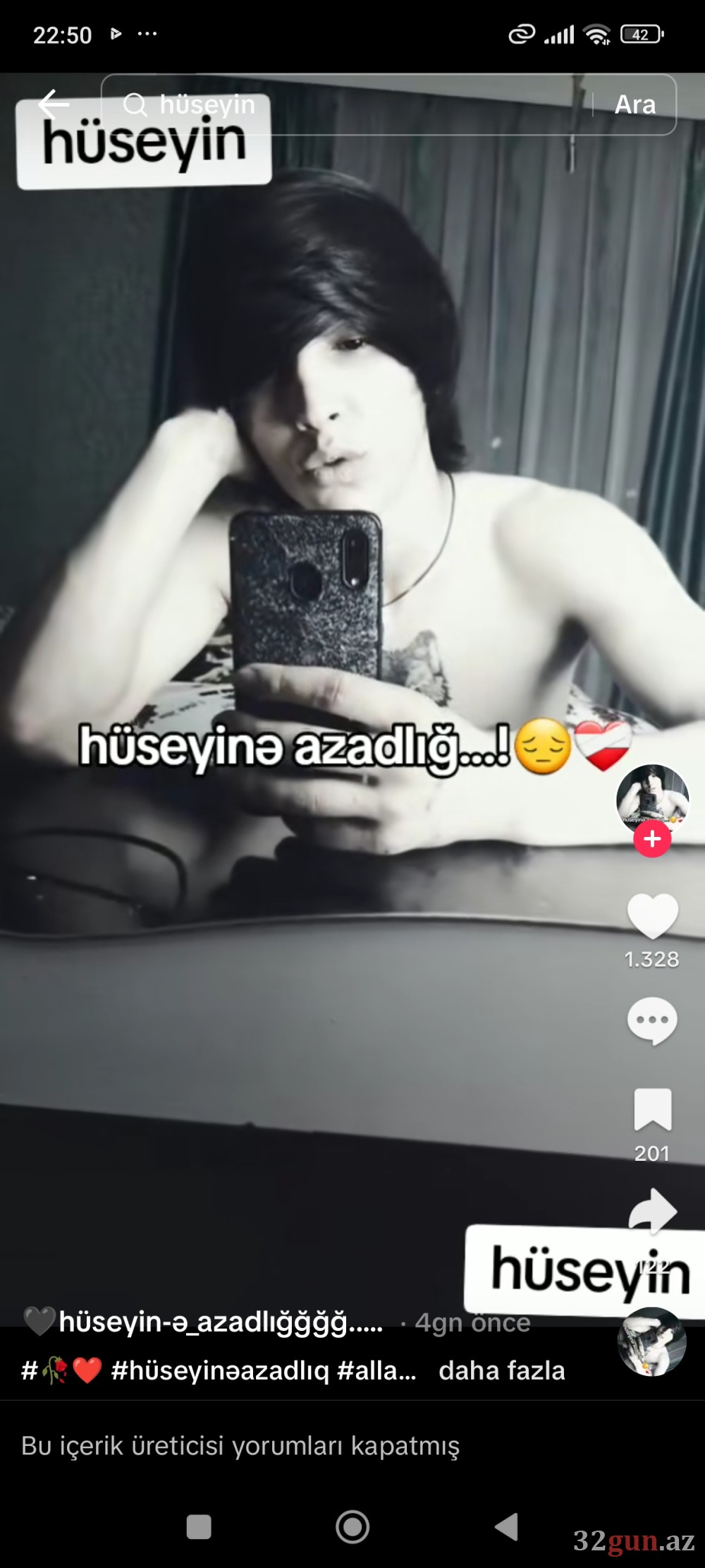 Həyat yoldaşını binadan ataraq öldürən Hüseynə "azadlıq" istəyən kimdir?(Şok GÖRÜNTÜLƏR)