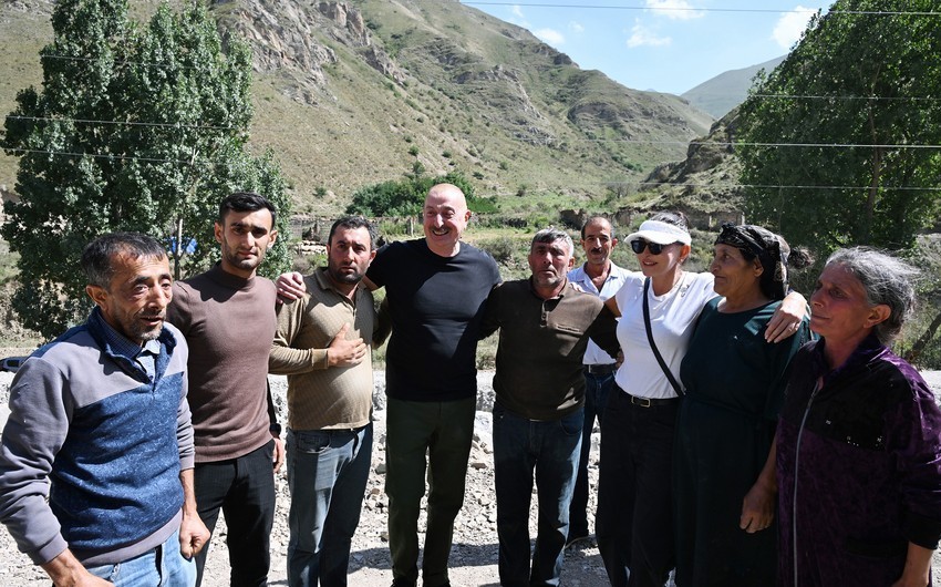 Prezidentlə Kəlbəcər sakinlərinin səmimi görüşü -FOTOLAR