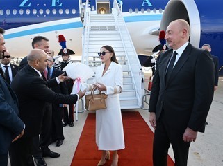 Prezidentlə xanımı İtaliyada səfərdədir -FOTOLAR