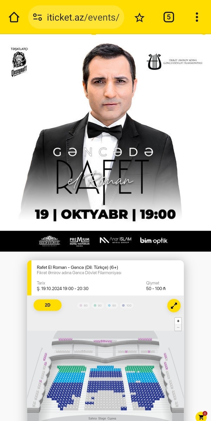 Rafet El Romanın Gəncədəki konsertininbiletləri satışa çıxarıldı - FOTO