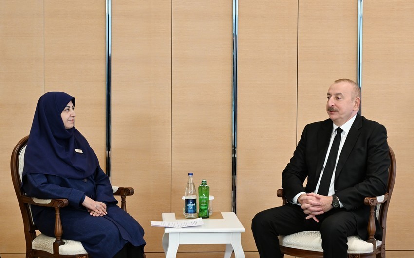İlham Əliyev görüşlərini davam etdirir -YENİLƏNİB (FOTO)