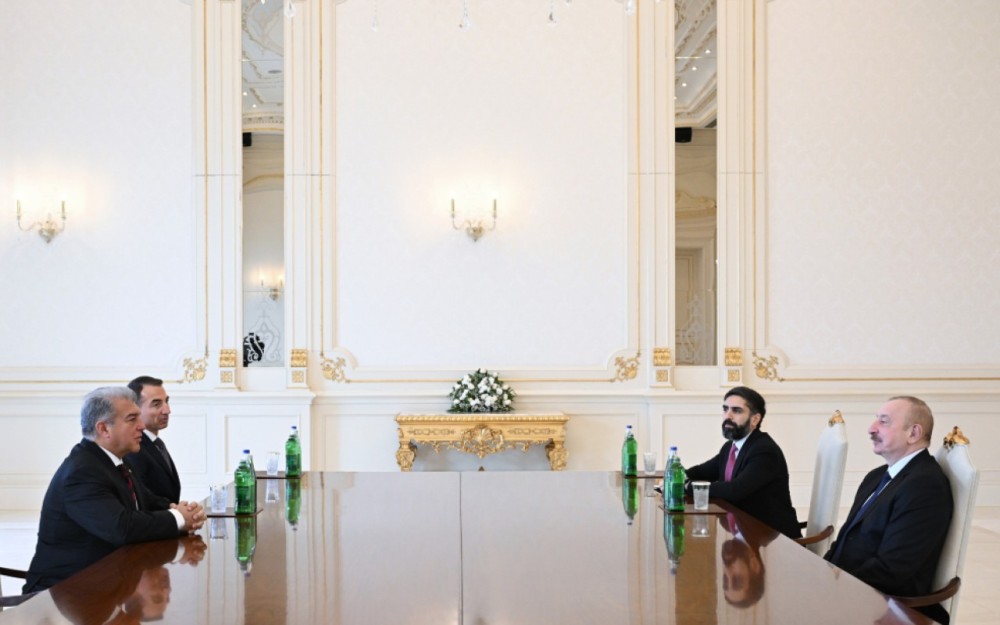 İlham ƏIiyev “Barselona” prezidentini qəbul edib -FOTOLAR