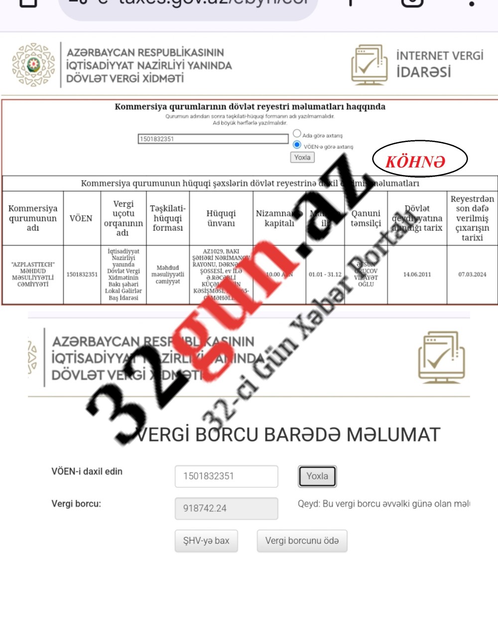 "Azplasttech" MMC borcunun cəmi  50 min manatını ödəyib - Eyni şəxs oxşar adla yeni şirkət yaradıblarmış/ "Marsol" qrupun tərəfdaşından "maraqlı ADDIM"  (FOTO)