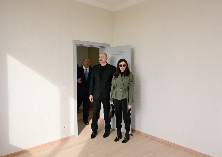 Prezident və xanımı Sarıcalı kəndinin açılışında iştirak ediblər -YENİLƏNİB (FOTOLAR+VİDEO)