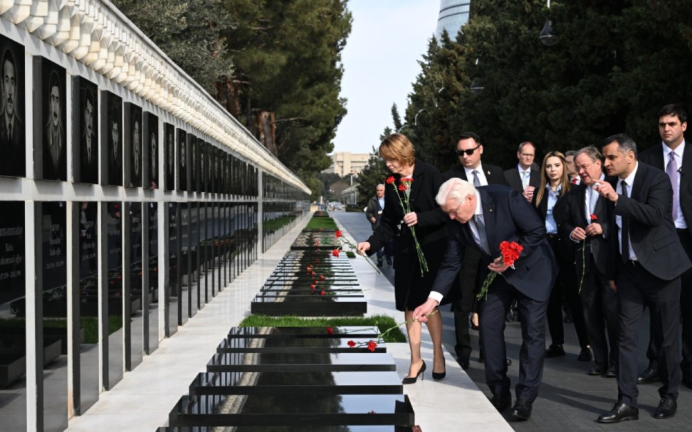 Almaniya Prezidenti və xanımı Şəhidlər xiyabanını ziyarət etdi - FOTOLAR