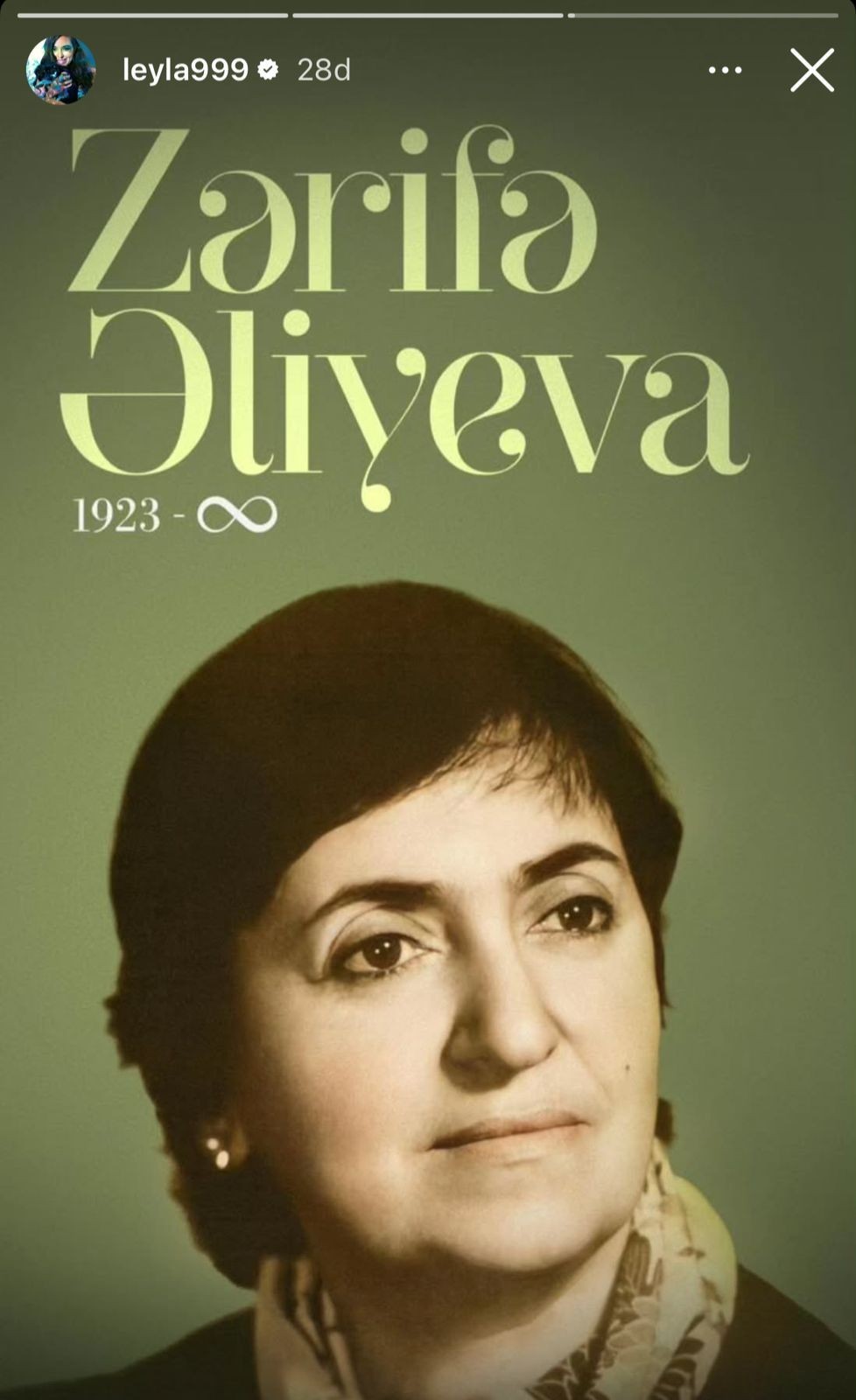 Leyla Əliyeva Zərifə Əliyeva ilə bağlı paylaşım etdi