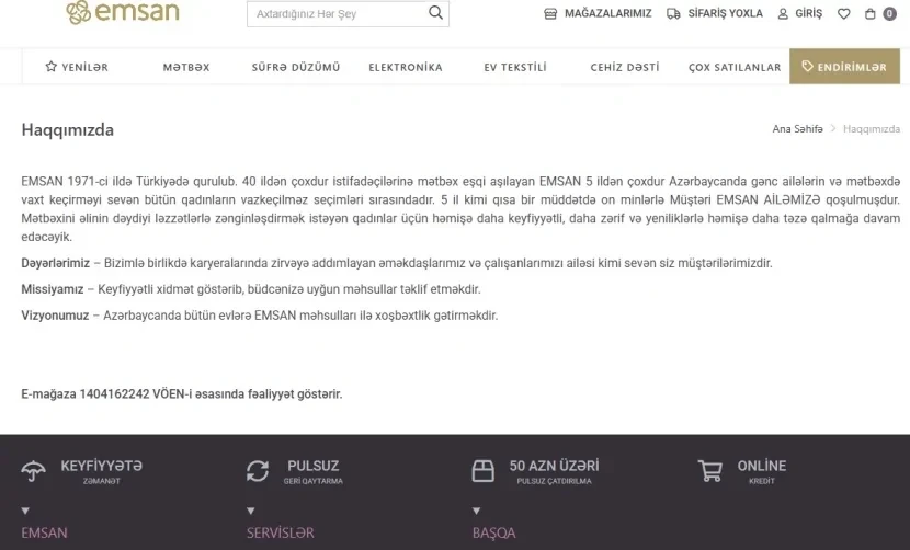 Emsan Azərbaycana yüksək məbləğdə MALİYYƏ SANKSİYASI TƏTBİQ EDİLDİ