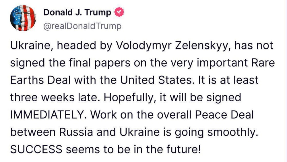 Tramp Ukraynadan dərhal sazişi imzalamağı tələb edir.