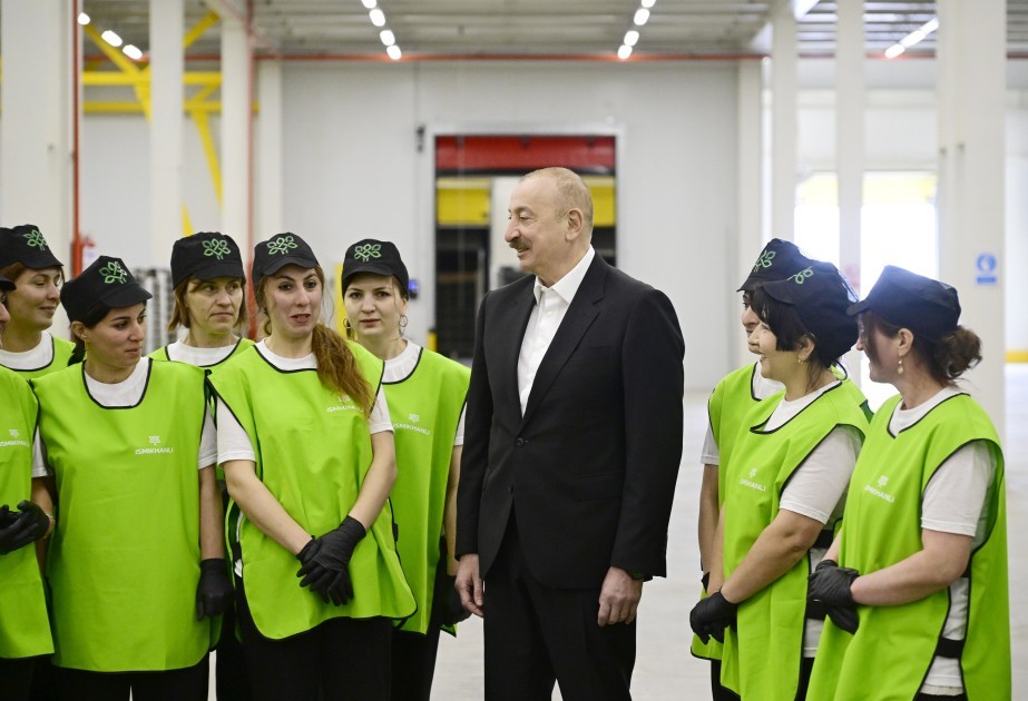 İlham Əliyev Qusarda kompleksin fəaliyyəti ilə tanış oldu- FOTOLAR