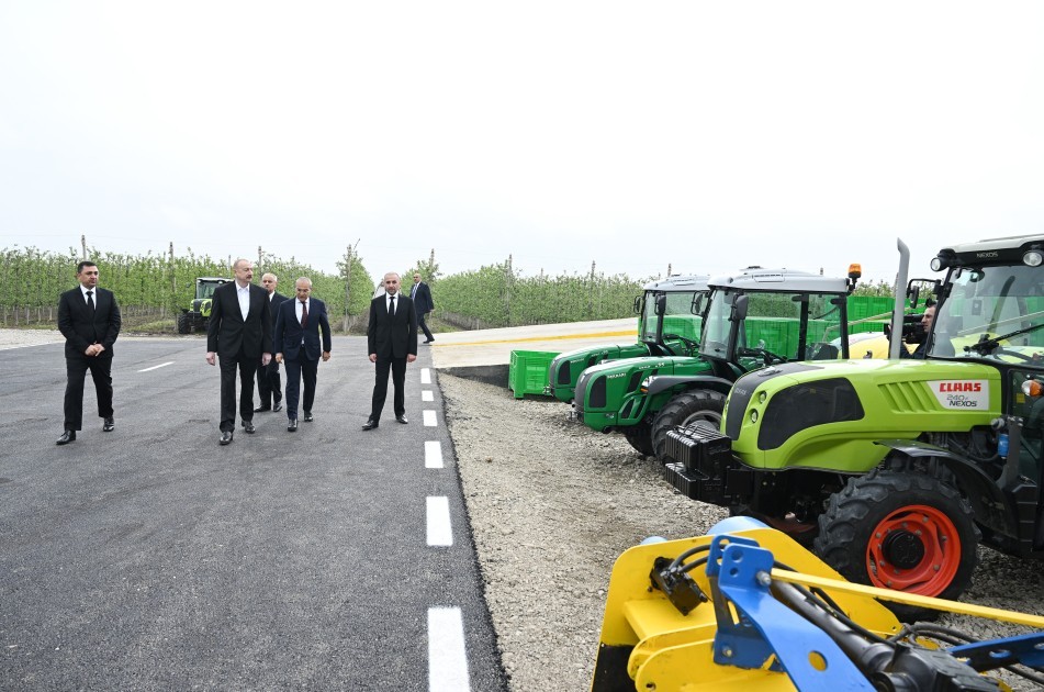 İlham Əliyev Qusarda kompleksin fəaliyyəti ilə tanış oldu- FOTOLAR
