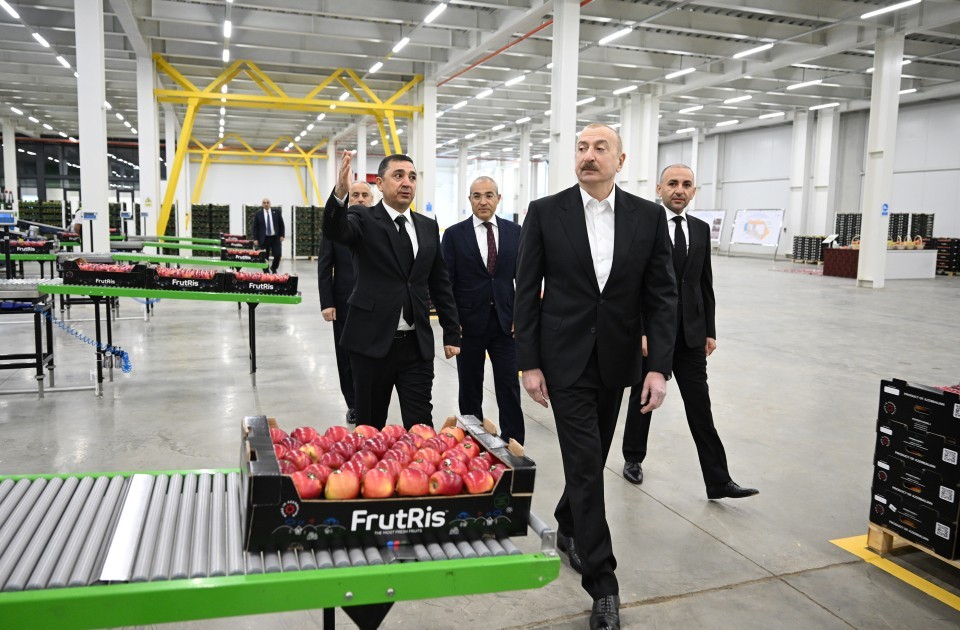 İlham Əliyev Qusarda kompleksin fəaliyyəti ilə tanış oldu- FOTOLAR