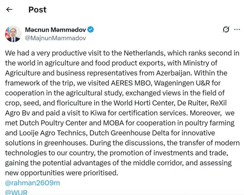 Nazir Məcnun Məmmədov Hollandiyada3-cü KURSDA TƏHSİL ALIR?