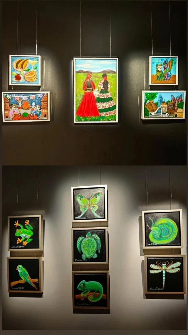 Arzu Əliyeva rəsm qalereyasında - FOTOLAR