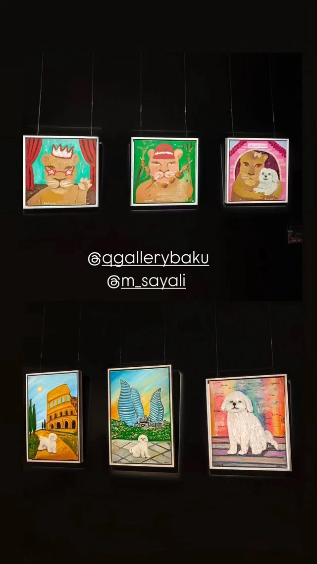 Arzu Əliyeva rəsm qalereyasında - FOTOLAR