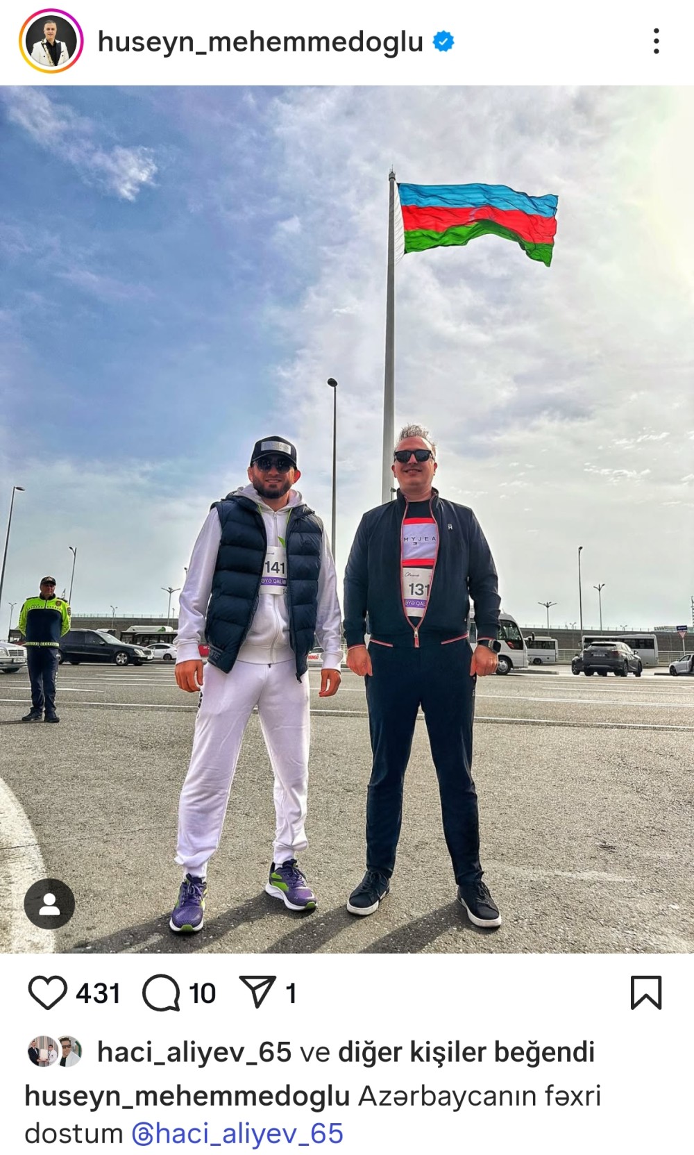 Klarnet ifaçısı Hüseyn Məhəmmədoğlu Hacı Əliyevlə fotosunu paylaşdı- FOTO