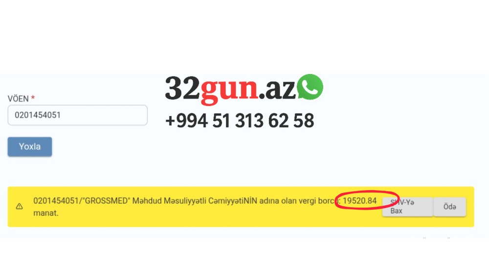 "GROSSMED" MMC-nin vergi borcu məlum olub- FOTOFAKT