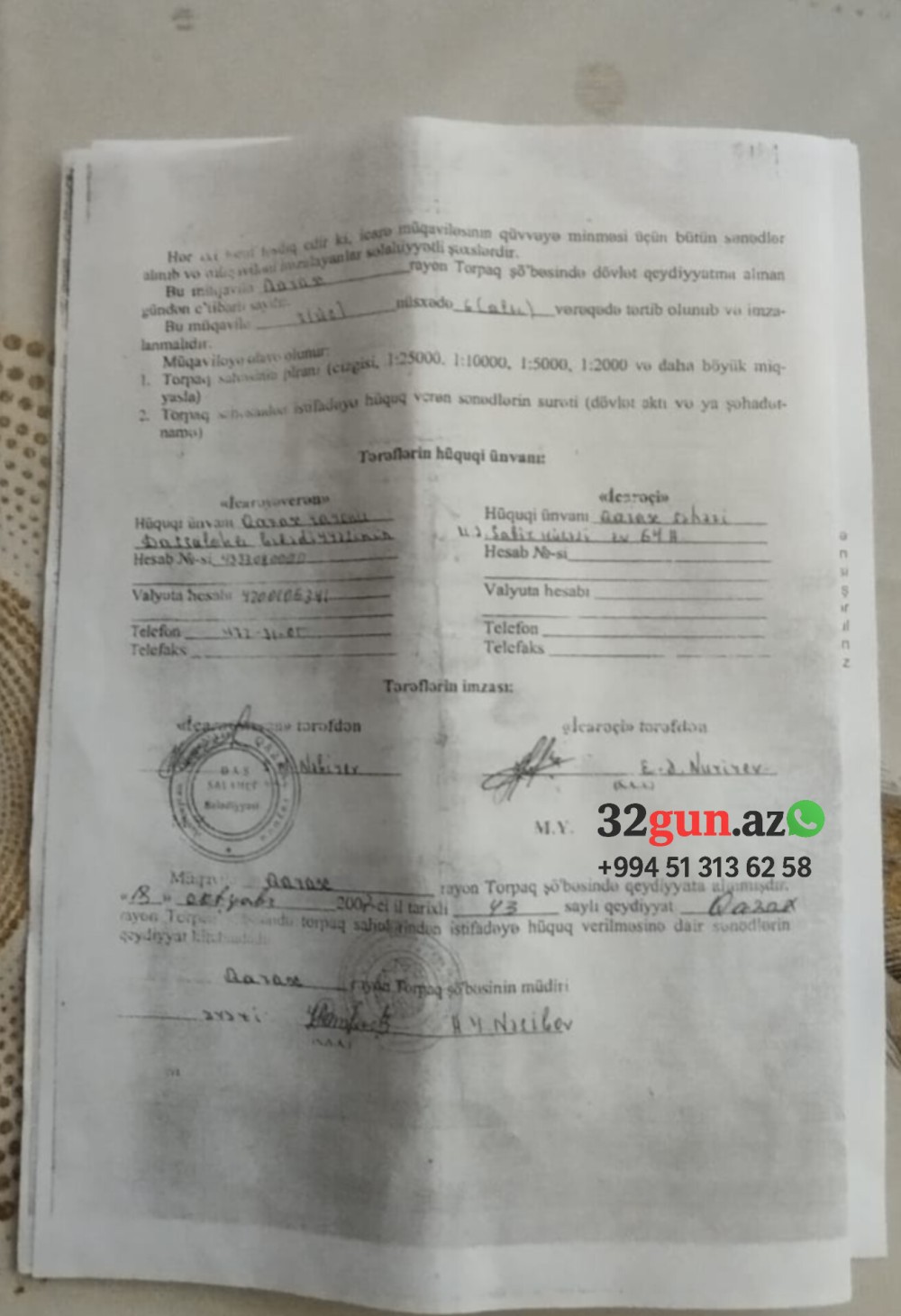 Kəmaləddin Heydərovun təyin etdiyi rəis Qazaxda torpaq zəbtində ittiham olunur– İcra müavini və bacısı oğlunun inanılmaz əməlləri / SƏNƏDLƏRLƏ